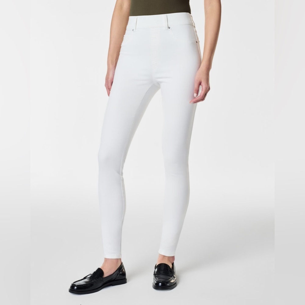 SPANX Women's Crisp White Ankle Skinny Jeans - Large Petite - Picture 1 of 15
